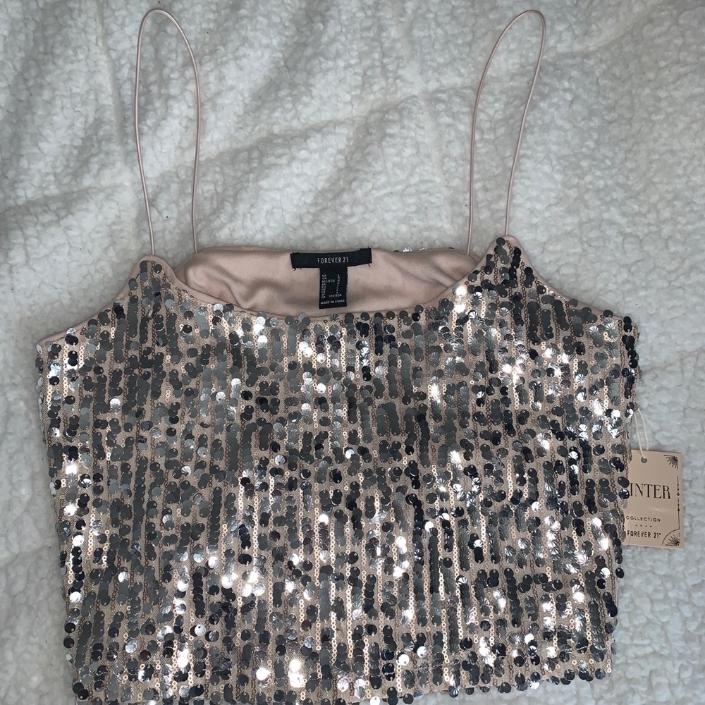 NWT Large sequin top